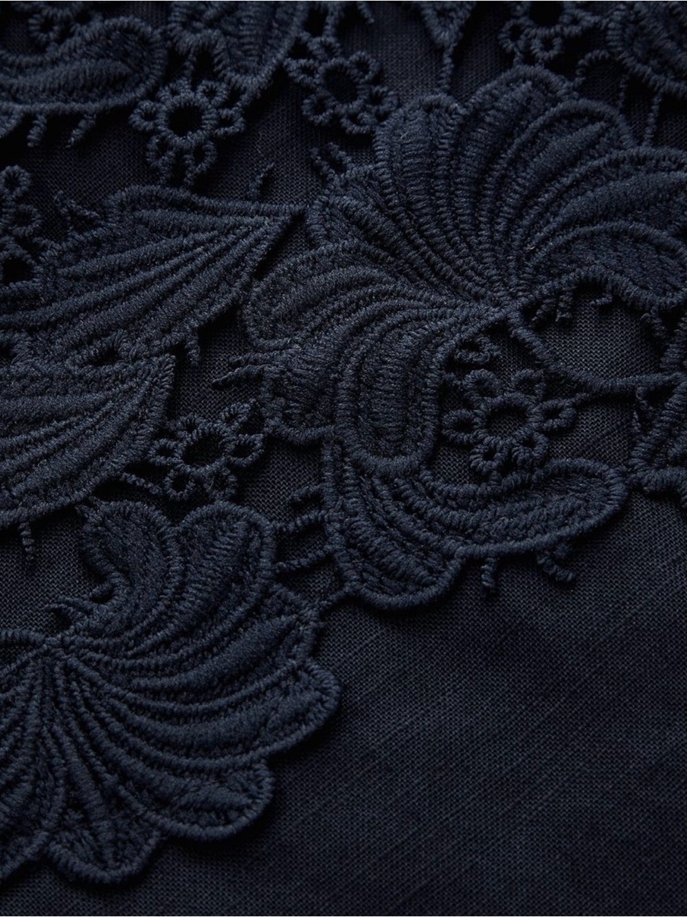 Commens Cotton Linen Top & Lace Waist Skirt set Blue - Picture 7 of 12